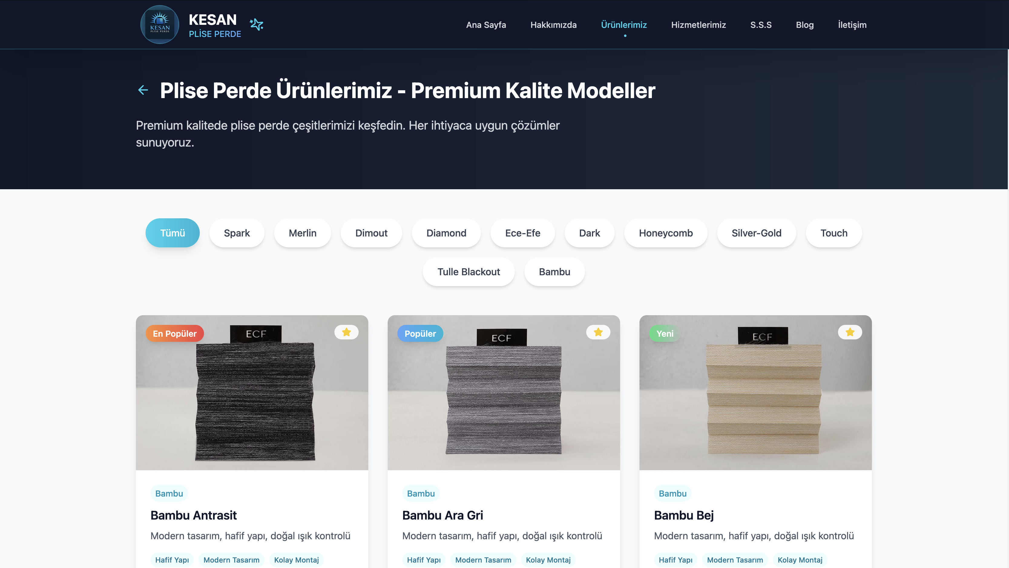 Keşan Plise Perde - Kurumsal Web Sitesi - Görsel 1