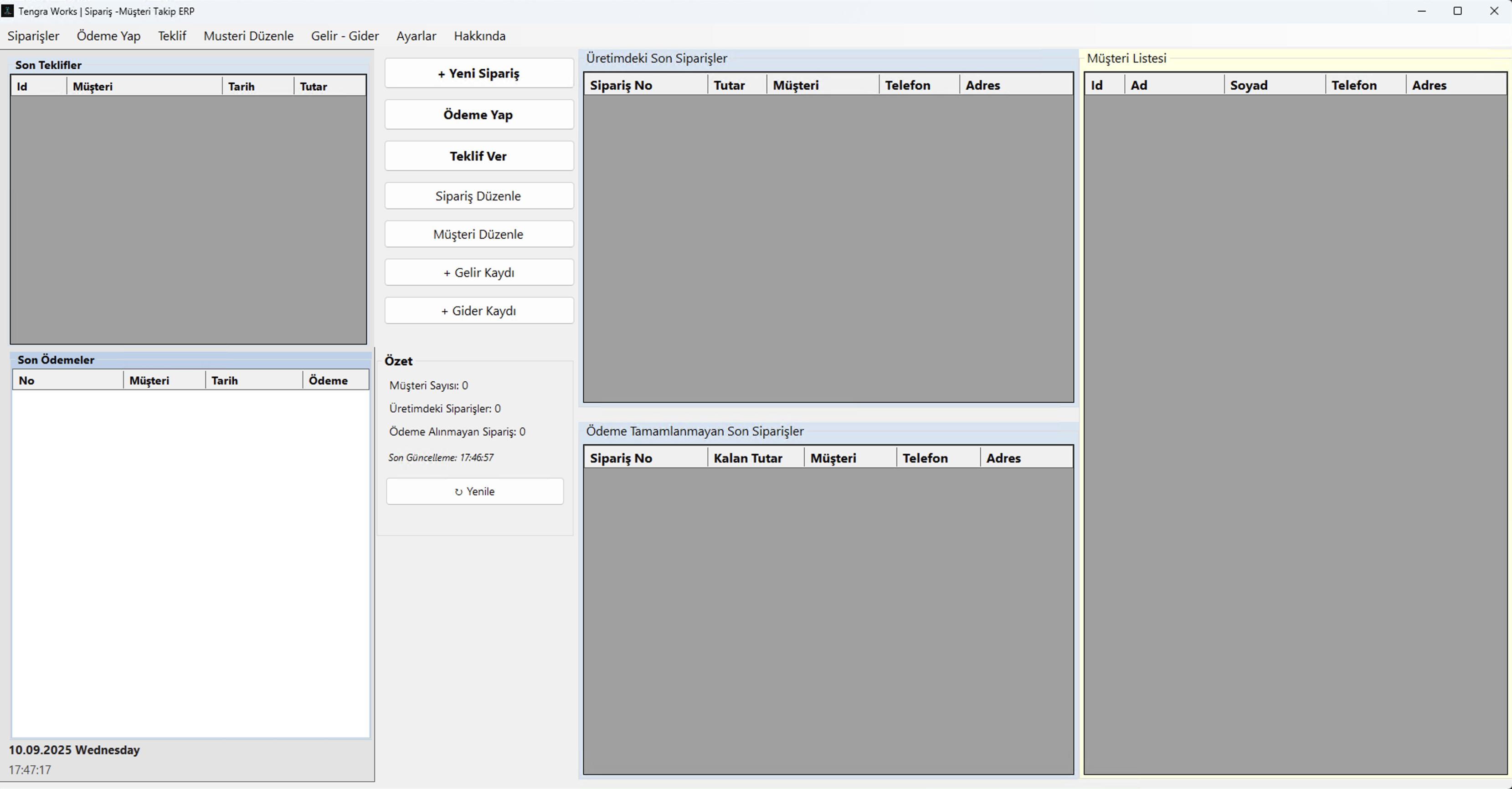 Perde Sipariş Takip - Masaüstü Uygulaması - Görsel 1