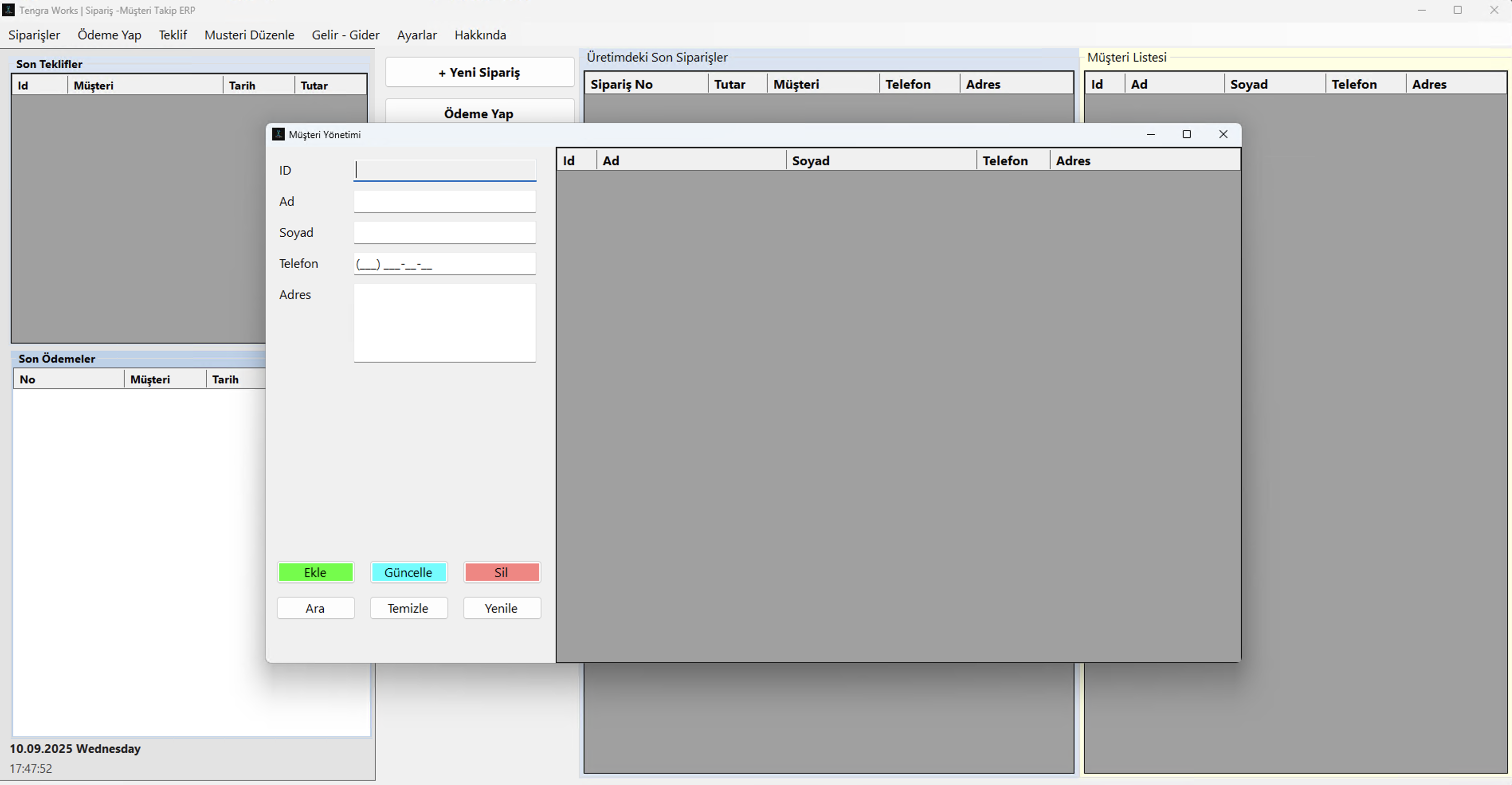 Perde Sipariş Takip - Masaüstü Uygulaması - Görsel 9