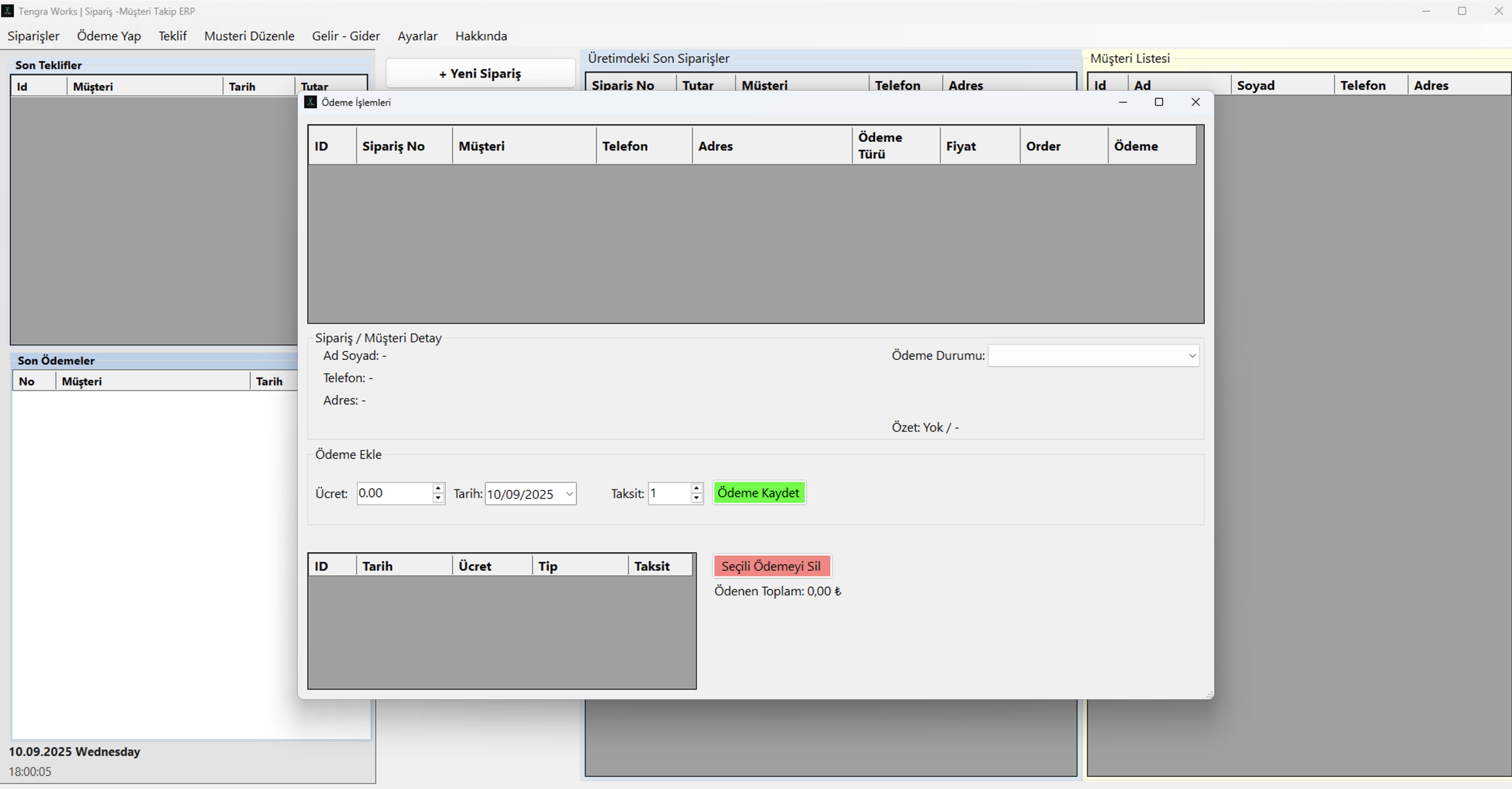 Perde Sipariş Takip - Masaüstü Uygulaması - Görsel 3